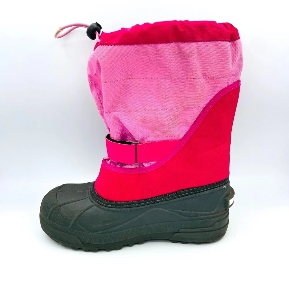 COLUMBIA Youth Girls Pink Powderbug Plus II Winter Snow Boot Waterproof Size 6